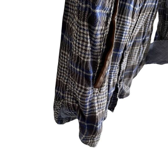 SCOTCH & SODA Men’s Plaid Flannel Button Front Shirt Blue White XL - Picture 5 of 10